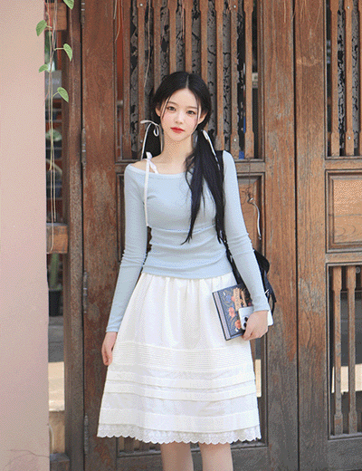 lovely midi cotton skirt