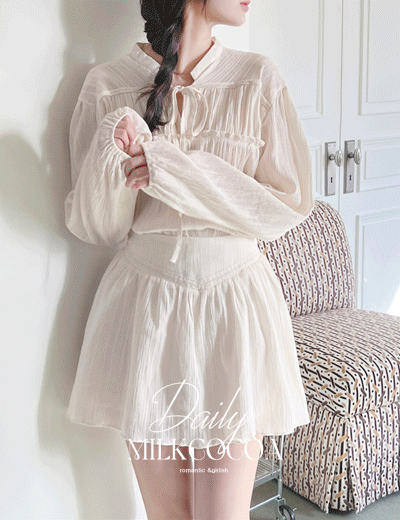 Julia lace cotton blouse