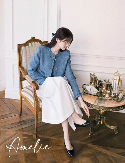 Amelie line.French Blue tweed jacket/단독주문시 3일이내 발송♥