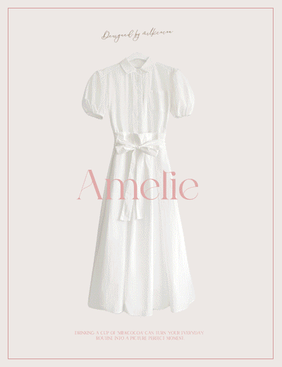 Amelie dress line.summer classic white shirt dress