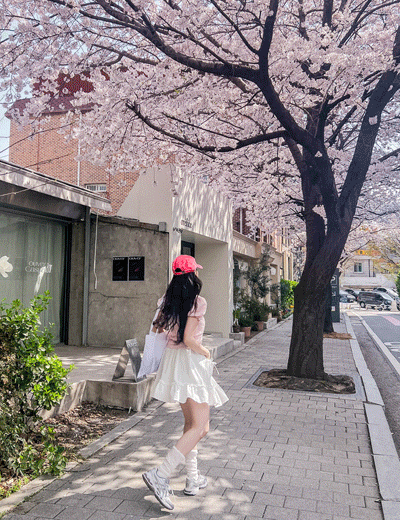ribbon cotton skirt(안감바지)